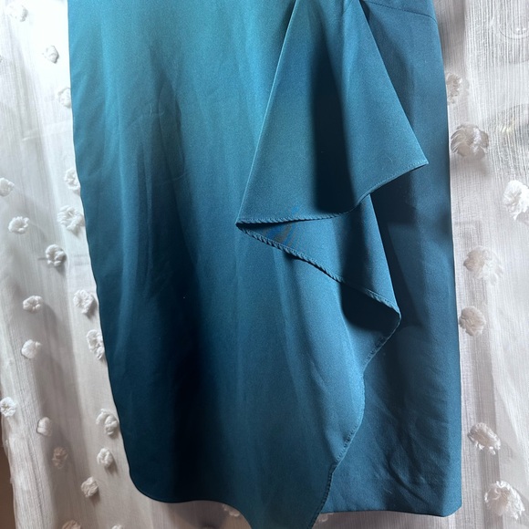 NWOT Maggy London Women’s Peacock Blue Midi Dress Size 8 - Picture 3 of 9